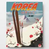 韓国がスキーをする フォトプラーク (正面)