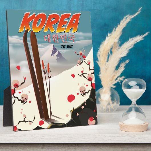 韓国がスキーをする フォトプラーク (側面)