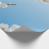 韓国さくらんぼ花ズホワイト ラッピングペーパー (角)