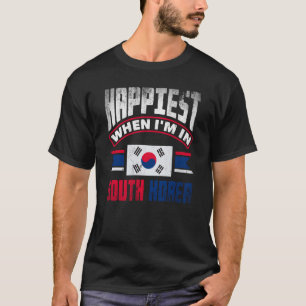 韓国でImがKで半分幸せだった韓国国旗 Tシャツ