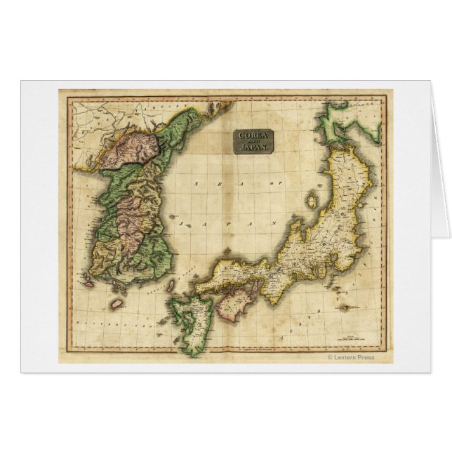 韓国と日本パノラママップ韓国と日本 (正面横)