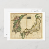 韓国と日本パノラママップ韓国と日本 ポストカード (正面/裏面)