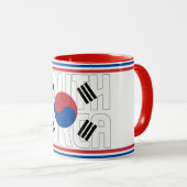 「韓国とSippin」愛国的なコーヒー マグカップ (正面右)