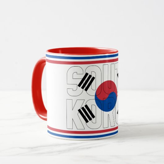 「韓国とSippin」愛国的なコーヒー マグカップ (正面左)