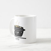 韓国のぴりっとする柔らかい豆腐のシチュースープjjigaeの熱い卵 コーヒーマグカップ (正面左)