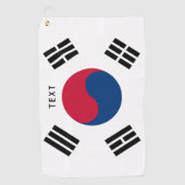 韓国のカスタムなゴルフをするギフトの韓国の旗 ゴルフタオル (正面)
