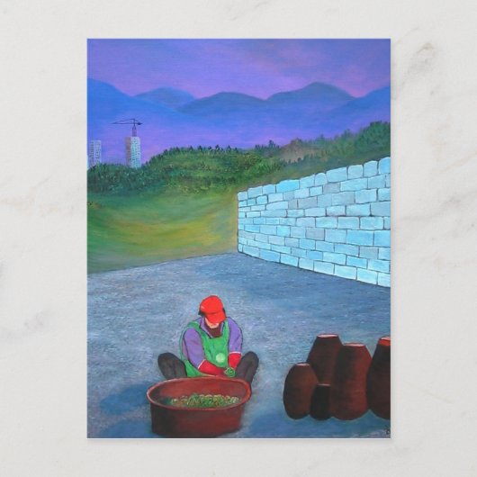 韓国のキムチ族の女性 ポストカード (正面)