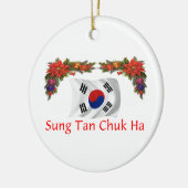 韓国のクリスマス セラミックオーナメント (左)