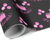 韓国のケーキと風船のハッピーバースデー(PINK) ラッピングペーパー (ロールコーナー)