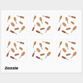 韓国のコーン犬、韓国のおやつや、韓国のホットドッグ、 スクエアシール (シート)