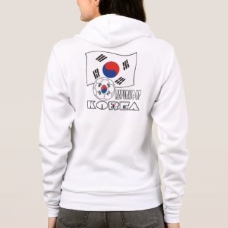 韓国のサッカーボールと国旗 パーカ
