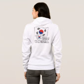 韓国のサッカーボールと国旗 パーカ (裏面フル)