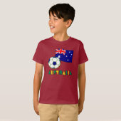 韓国のサッカーボールと国旗 Tシャツ (正面フル)