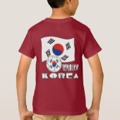 韓国のサッカーボールと国旗 Tシャツ (裏面)