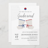 韓国のスタイル性が赤ちゃんシャワーを明かす 招待状 (正面/裏面)