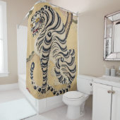 韓国のストライプのタイガー・ミヌワ シャワーカーテン (インサイチュ)