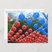 韓国のセオクラム・グルトにある提灯（クローズアップ） ポストカード (正面/裏面)