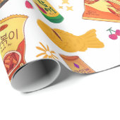 韓国のソウルフードかわいい ラッピングペーパー (ロールコーナー)