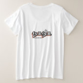 韓国のチャームを発見: "모락모락"(mo-rak) プラスサイズTシャツ (デザイン裏面)
