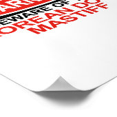 韓国のドサのマスティフに用心 ポスター (角)