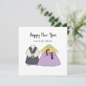 韓国のドレ伝統的ス年賀状 サンキューカード (スタンド正面)