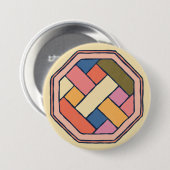 韓国のパタ伝統的ーン・アーツ・ボタン 缶バッジ (正面&裏面)