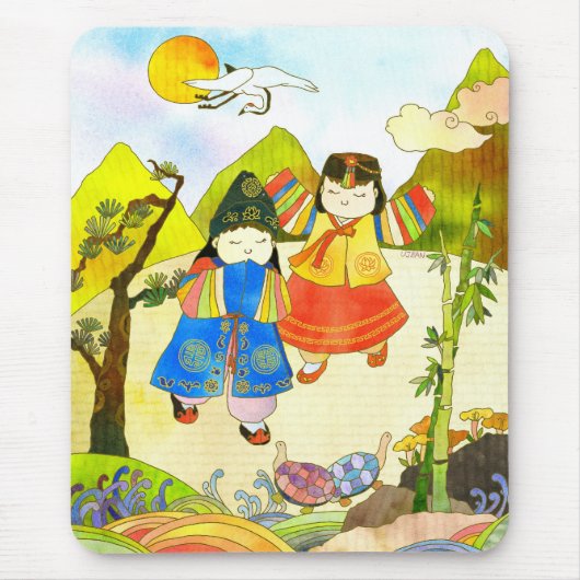 韓国のベビーの最初誕生日のマウスパッド マウスパッド (正面)