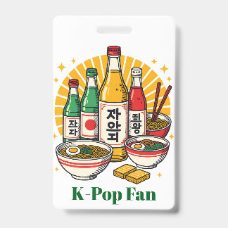 韓国のポップカルチャー チェストプリント バッジ
