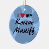 韓国のマスティフのモノグラム セラミックオーナメント (右)