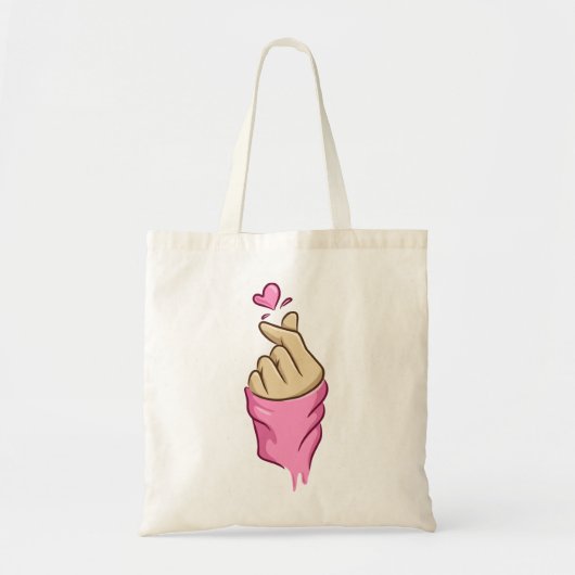 韓国のラブサイン トートバッグ (正面)