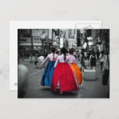 韓国の伝統的な女写真 ポストカード (正面/裏面)