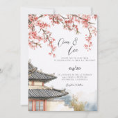 韓国の伝統的な結婚式 招待状 (正面)