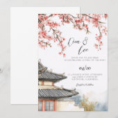 韓国の伝統的な結婚式 招待状 (正面/裏面)