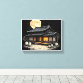 韓国の伝統的家 キャンバスプリント (インサイチュ (ウッドフロア))