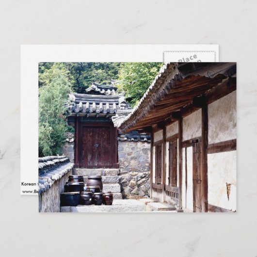 韓国の伝統的家 ポストカード (正面/裏面)