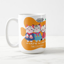 韓国の伝統衣装ハンボクを着たK-Cats | かわいい韓国の伝統文化ギフト コーヒーマグカップ