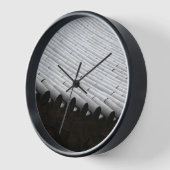 韓国の写真でデザインされたブラックW 壁時計 (傾斜)