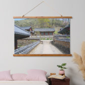 韓国の写真でデザインされた水平線 吊り下げ型タペストリー (寝室)