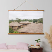 韓国の写真でデザインされた水平線 吊り下げ型タペストリー (寝室)