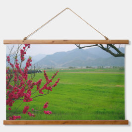 韓国の写真でデザインされた水平線 吊り下げ型タペストリー