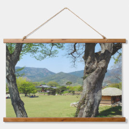 韓国の写真でデザインされた水平線 吊り下げ型タペストリー