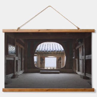 韓国の写真でデザインされた水平線 吊り下げ型タペストリー