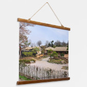 韓国の写真でデザインされた水平線 吊り下げ型タペストリー (傾斜あり)