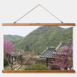 韓国の写真でデザインされた水平線 吊り下げ型タペストリー