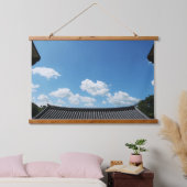 韓国の写真でデザインされた水平線 吊り下げ型タペストリー (寝室)