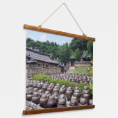 韓国の写真でデザインされた水平線 吊り下げ型タペストリー (傾斜あり)