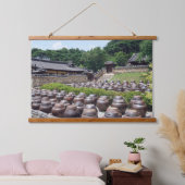 韓国の写真でデザインされた水平線 吊り下げ型タペストリー (寝室)