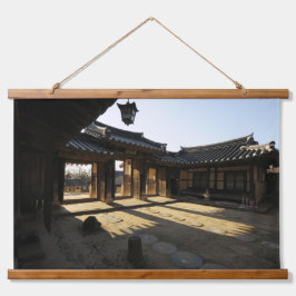 韓国の写真でデザインされた水平線 吊り下げ型タペストリー