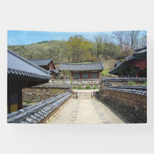 韓国の写真をプリントしたデザイン 横断幕 (横)