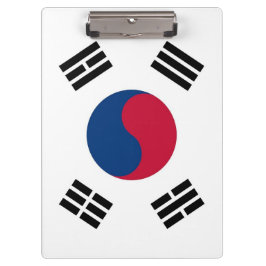 韓国の国旗が貼られた愛国的なクリップボード クリップボード
